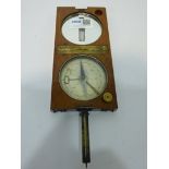 Early 20th century French mahogany, boxwood & brass Compass Clinometer,