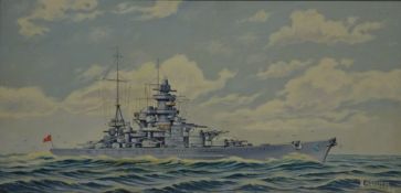 'Scharnhorst' - German Third Reich Navel Ships Portrait,