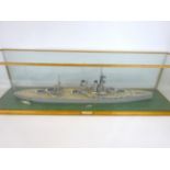 Waterline scale model of the Dreadnought battleship HMS Iron Duke,