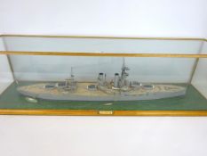 Waterline scale model of the Dreadnought battleship HMS Iron Duke,