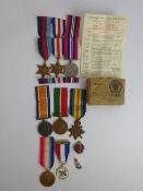 WW1 Medals to Charles H Cooper JR M.F.A incl Victory Medal, anon WWll trio incl.