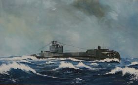 'HMS Tally-Ho (P317) Submarine', acrylic signed by John Cooper (British 1942-),