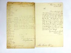 Naval Letter - to Evan Nepean acknowledging letters and Naval commissions and reporting on the