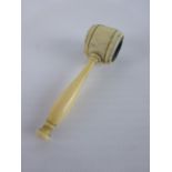 Small Victorian ivory hand held viewer with Stanhope lens, L5cm.