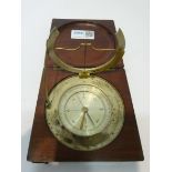 A 19th century equinoctial compass sundial,