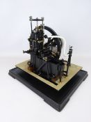Hand built scale kit model of a single cylinder stationary steam engine,