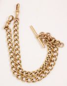 9ct gold Albert watch chain each link hallmarked approx 47.