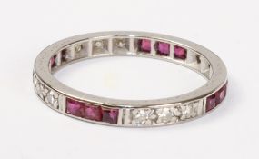 Ruby and diamond eternity ring Condition Report <a href='//www.davidduggleby.