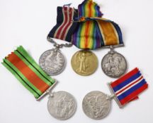 WW1 medals awarded to Pte. J R Cross M G C, bravery medal to L.