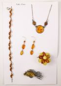 Baltic amber jewellery stamped 925 Condition Report <a href='//www.