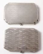 Two 1930's continental silver cigarette cases stamped 935 approx 4oz Condition Report