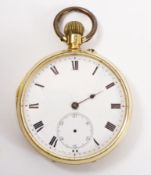 French gold pocket watch stamped 18k no 72940 approx 94gm gross Condition Report