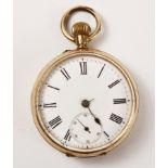 Swiss gold pocket watch stamped 14c no134435 approx 70gm Condition Report <a