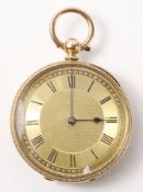 Ladies gold pocket watch stamped 10c by Waltham Mass.