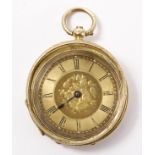 Ladies continental gold pocket watch stamped K18 approx 42.