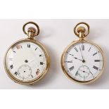 Gold-plated pocket watch stamped 1881 and one other Condition Report <a