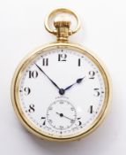 Swiss made 9ct gold presentation pocket watch 1951 by Zenith no 3271521,