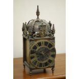 Late 19th century brass lantern clock