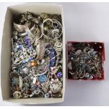 White metal costume jewellery in two boxes Condition Report <a href='//www.