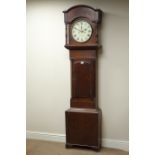 Early 19th century oak longcased clock, eight day movement with subsidiary second hand,