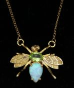 Peridot and opal gold-plated insect pendant necklace Condition Report <a