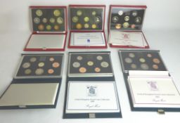 Royal Mint UK Proof Coin sets 1983-87, 1989-90, 2002 Executive Proof Collection, Queens Jubilee,