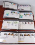 Collection of GB FDC, mostly late 1980's, some un-addressed incl, definitives, Sport, Fishing,
