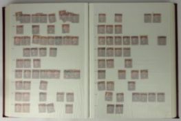 Large collection of Victorian 1d reds, various plates, partly annotated,