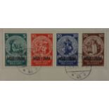 Germany 1933, Welfare Fund m/s 525a, block of four on envelope, sheet foxed but stamps un-affected,