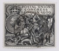 George V Stamp - 1929 £1 PUC, black, fine used,