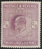 Edward VII Stamp - 1902 2/6 lilac, unmounted, fine,