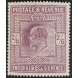 Edward VII Stamp - 1902 2/6 lilac, unmounted, fine,