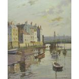 Bert Pugh (British 1904-): 'Early Evening Whitby', oil on canvas board signed,