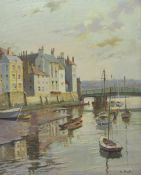 Bert Pugh (British 1904-): 'Early Evening Whitby', oil on canvas board signed,