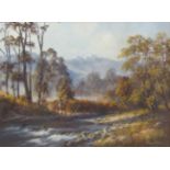 Brian Nash (Australian 1942-): 'Autumn Morning Ovens River' State of Victoria Australia,