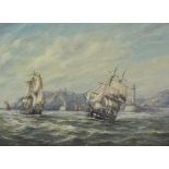 Max Parsons (British 1915-1998): Sailing Vessels off 'Whitby',