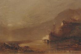 Henry Barlow Carter (British 1804-1868): Sailing Vessel at the Cliff Foot Robin Hood's Bay,