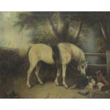 Edward Armfield (British 1817-1896): Horse with Dogs and Game,