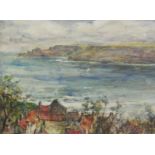 Rowland Henry Hill (Staithes Group 1873-1952): Overlooking Runswick Bay,