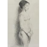 Raphael Soyer (American 1899-1987): Female Nude Model,