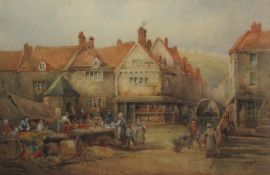 Frederick William Booty (British 1840-1924): 'Newborough Street and Carr Street Scarborough',