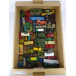 Collection of unboxed die-cast vehicles including Dinky Supertoys Guy, Big Bedford, Army Wagons,