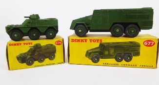 Dinky Armoured Personnel Carrier, 676, Armoured Command Vehicle, 677,
