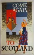 'Come Again To Scotland' original railway/ tourist board poster