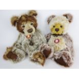 Charlie Bears: Bernie & Diesel, both with ribbon ties, bells & tags, H4cm max,