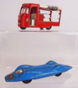 Spot-on U.D. Milk Float & Corgi Proteus Campbell Bluebird, 153, both unboxed.