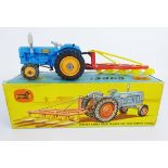 Corgi die-cast Gift Set 18 Fordson 'Power Major' Tractor and four furrow plough,