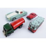 Tri-ang Minic tinplate clockwork BP tanker, a friction tinplate car,