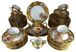 Comprehensive A Nason Murano Venetian dinner and tea service,