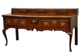 18th century oak low back dresser,